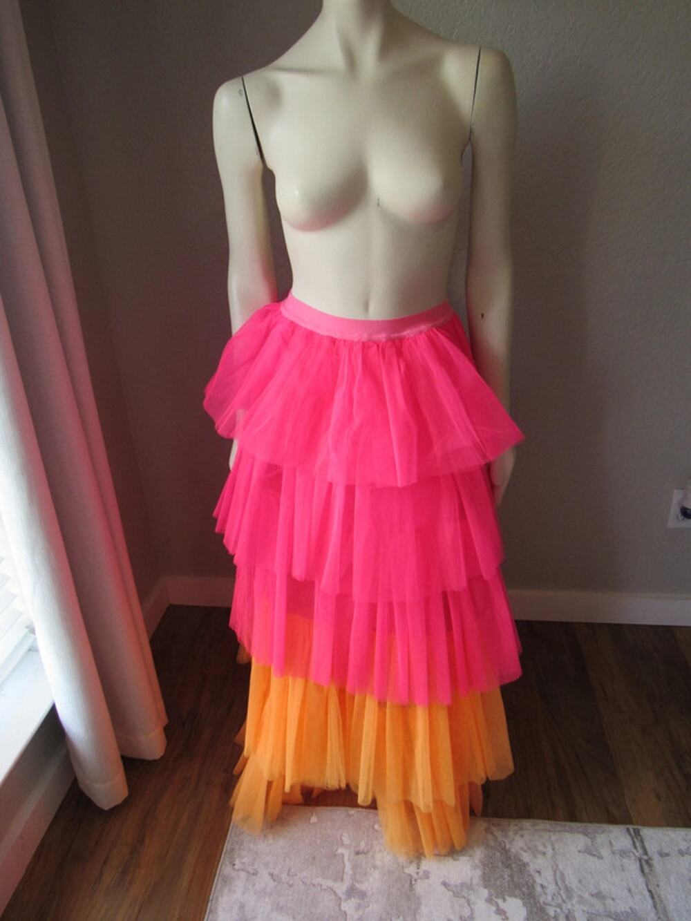 Hot & Delicious Hot Pink/Orange Tulle Skirt